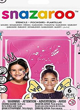 Snazaroo Face Paint Stencils - Girls Fantasy, Set of 6
