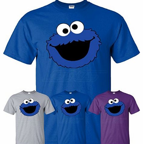 Cookie Monster Mens Boys Womens Ladies Girls Unisex T-shirt Tee Top Cotton Sesame Street T Shirt XS S M L XL XXL Many Colors & sizes Available by SnS Online (Youth (L) Kids 9-11 Years, Royal Blue)