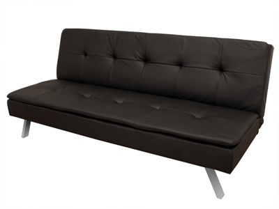 Clic Clac Faux Leather Sofa Bed with Memory Foam