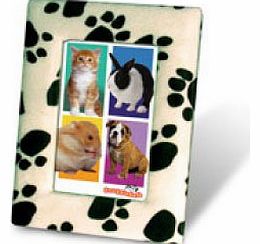 Black and White Paw Print Picture Frame