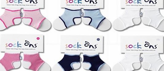 Sock Ons 6-12 Months - TWIN PACK Gift Wrap Available (Navy and Baby Blue) (Blue amp; Navy Twin Pack)