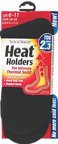 Sock Shop, 1228[^]79877 Heat Holders Thermal Socks Black Size