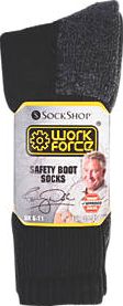 Sock Shop, 1228[^]3468H Heavy Duty Safety Boot Socks Black