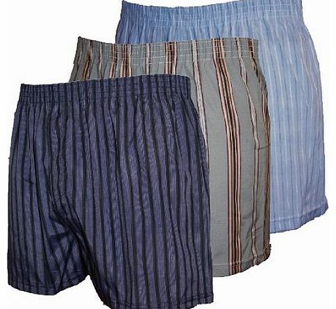 Socks Uwear Mens WOVEN Printed Poly Cotton boxer shorts Underwear 6 PK XL