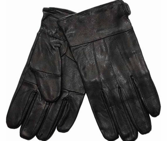 New Mens Thermal Lined Soft Leather Warm Winter Dress Gloves L/XL Black