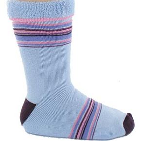 Sockshop Kids 1 Pair Roll Edge Full Cushion Cotton Rich Towelling Socks 4-5.5 Kids - Blue
