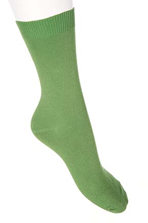 Sockshop Ladies 1 Pair Colours Single Cotton Rich Socks 7-9 Ladies - Meadow Green