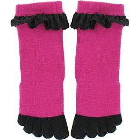 Sockshop Ladies 1 Pair Lace Trim Toe Socks