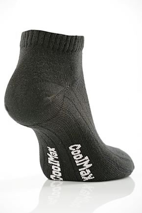 Ladies 2 Pair SockShop Cool Max Trainer Liner Socks 4-7 Ladies - Black