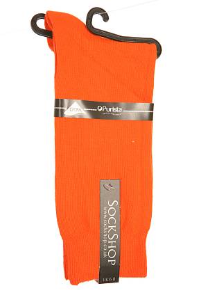 Sockshop Mens 1 Pair Colours Single Ankle Socks Red/Orange