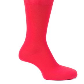 Sockshop Mens 1 Pair Colours Single Cotton Rich Socks 6-11 Mens - Pillar Box Red