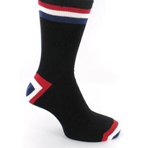 Sockshop Mens 1 Pair Target Heel and Toe Design Cotton Rich Socks 6-11 Mens - Black