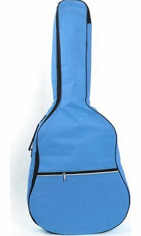 Gig Bag Case Soft Padded Straps for Folk Acoustic Guitar 39 40 41 Inch Sky Blue