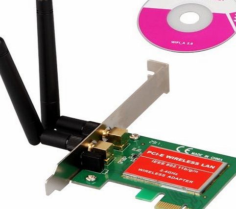SODIAL(R) PCI Express PCI-e 300Mbps IEEE 802.11b/g/n Wireless WiFi Network Card Adapter