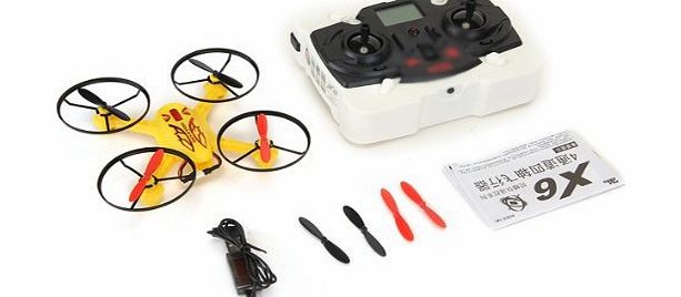 SODIAL(R) SODIAL (R) Mini RC UFO quadricopter 2.4G Gyroscope Yellow 6 Axes   Remote Control