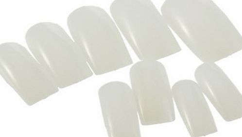 SODIAL(R) TOOGOO(R) 500 pcs French Acrylic Artificial Fake Fingernails Full Cover fake False Nails Art Tips party wedding nails Decoration Manicure for women girl lady White