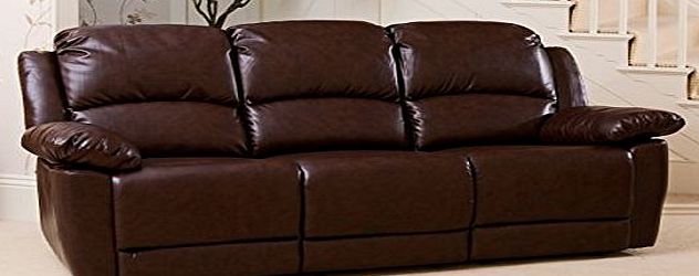 Sofa Collection Lucerne Luxury Leather Recliner Sofa Suite - Different Configurations and 3 Colours Available (Brown, 3 1 Seat Sofa Suite)