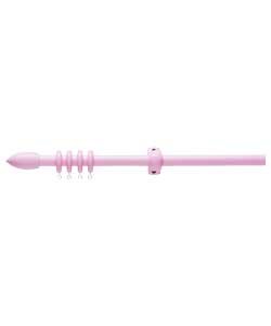 Soft Pink Wooden Curtain Pole