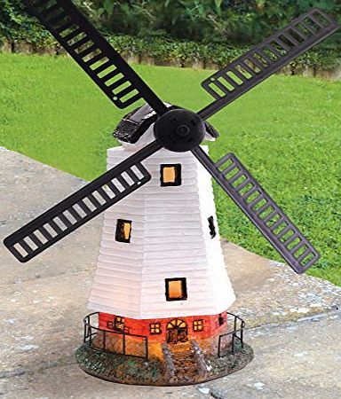 Traditional Solar Powered Windmill Wind Powered LED Garden Ornament