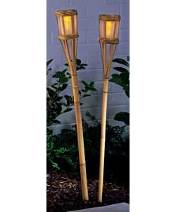 Solar Bamboo Torch Light - Set of 2