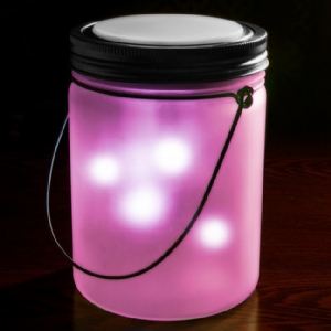 Powered Fairy Jar Lights - Pink