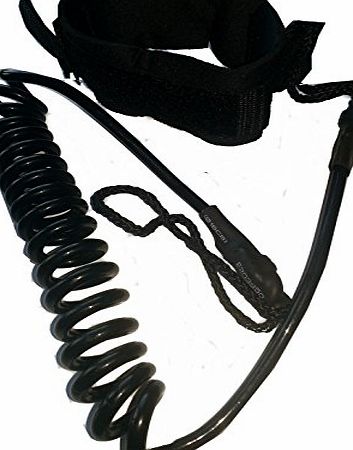 Soles Up Front COILED HIGH QUALITY Bodyboard Leash. Military Graded Velcro. 8mm Cord.Wrist fitting. A must have upgrade to a 42`` or 37`` bodyboard.