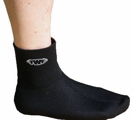 Soles Up Front (L) twf Fin Socks. 3mm Neoprene Wetsuit sock for bodyboard or snorkelling fins / flippers. Full Rang