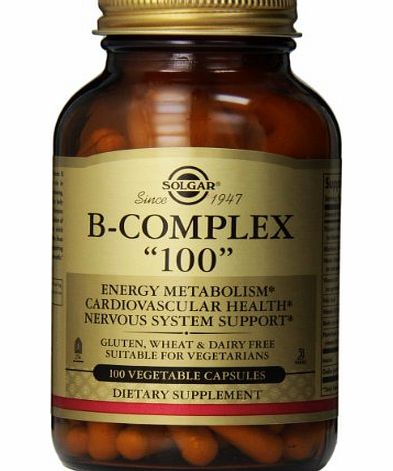 Solgar Formula Vitamin B-Complex ``100`` Vegetable Capsules - 100 Vegicaps
