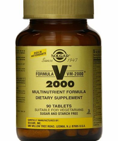 Solgar VM2000 Multi-Nutrient tablets 90 Tablets