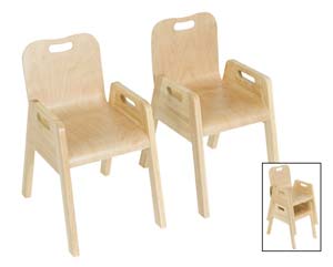 Solid wood stacker chairs
