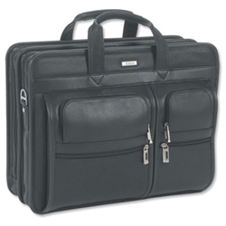 Laptop Briefcase Leather Zip-closure plus