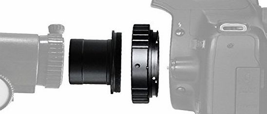 SOLOMARK  Metal 1.25 Telescope Camera T-adapter and Sony Alpha T2 T-ring Adapter for Sony Alpha Dslr SLR Cameras