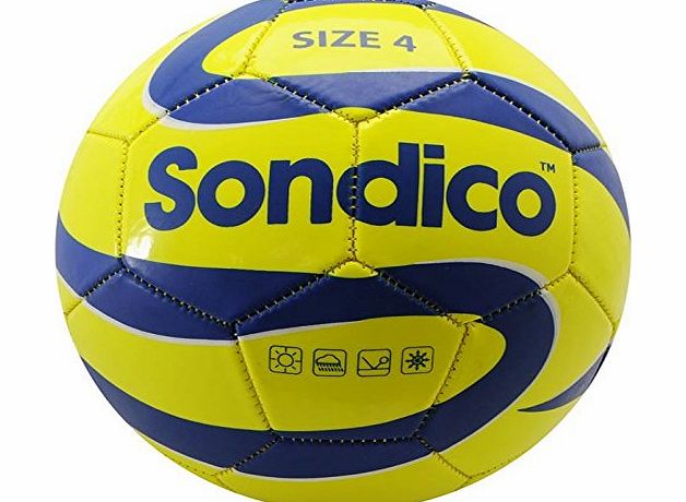 Sondico Unisex Web Football 00 Yellow/Blue Size 4