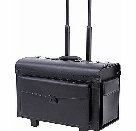 Songmics 19`` Flight Pilot Case Trolley Briefcase Laptop Bags Business Travel Case 46 x 40 x 23 cm JPK99H