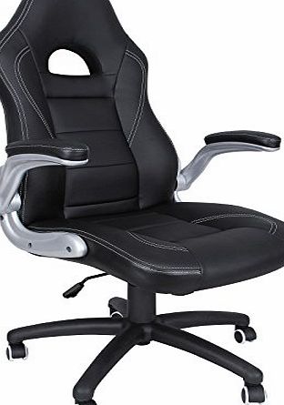 Songmics Black Swivel Office Chair Adjustable armrest OBG28B