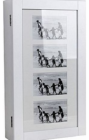 JBC59W Jewellery Wall Cabinet with Mirror and Photo Frame 56 x 31 x 10 cm (H x W x D) White