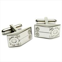 Sonia Spencer Nordic Flower Wedge Etched Cufflinks by