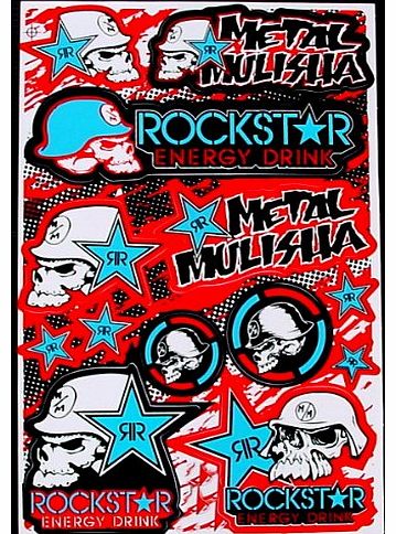 Sonic `` Motocross stickers `` mm1blub boys metal Rockstar bmx bike Scooter Moped army Decal/Stickers