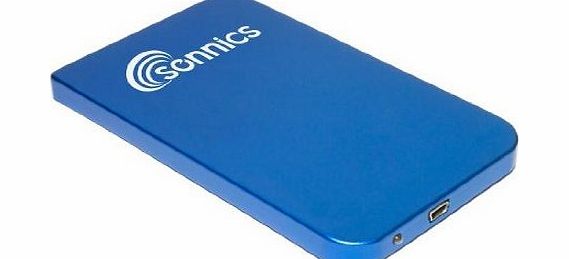 Sonnics 250GB 2.5 Inch Blue External pocket Hard drive USB powered for use with Windows PC, Apple Mac, Smart tv amp; PS3 FAT32 (250GB)