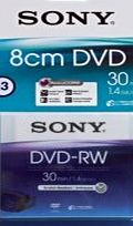 Sony 3 Pack 8cm DVD-RW 30 Min - Blister