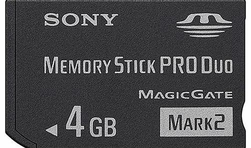 Sony 4GB Memory Stick PRO DUO Mark 2