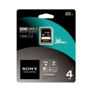 Sony 4GB SD (SDHC) UHS-1 Card - 30MB/s / Class 4