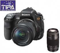 Alpha DSLR-A200W + 18-70 mm Lens +75-300 mm Lens + SLR Camera Case + CompactFlash memory card Extrem