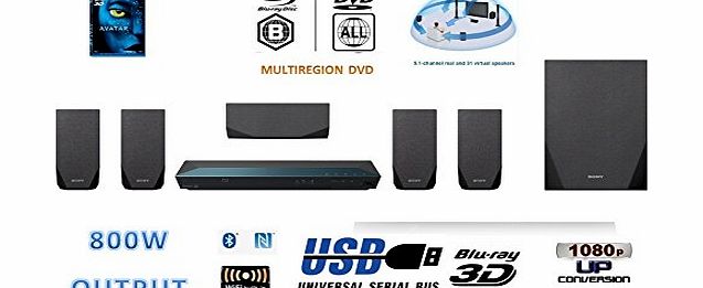 Sony BDVE2100 3D Blu-ray Home Cinema System with MULTIREGION DVD playback 