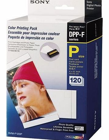 Color Print Pack Print Paper and Ink Ribbon - P size - Pack of 120 sheets