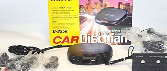Sony Compact Car Discman ESP CD Player (Black) D-835K