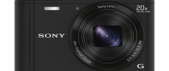 Sony Cyber-shot DSC-WX300 Slim High Zoom Camera - Black (18.2MP, 20x Optical Zoom) 3 inch LCD