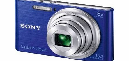 Sony DSCW730 16MP 8x Zoom Compact Digital Camera - Blue (110283800)