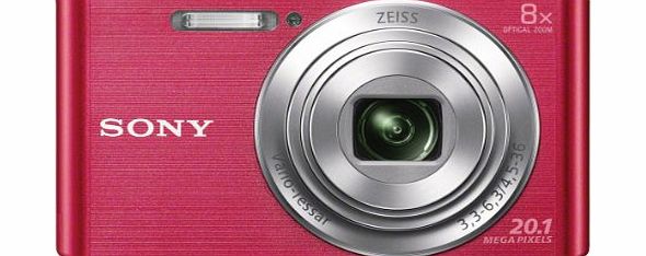 Sony DSCW830 Digital Compact Camera - Pink (20.1MP, 8x Optical Zoom) 2.7 inch LCD