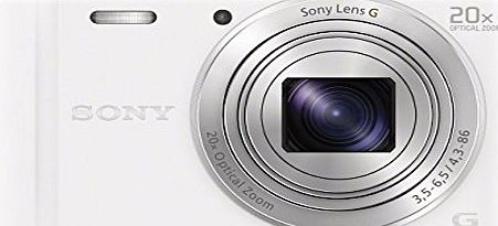 Sony DSCWX350 Compact Digital Camera with Wi-Fi and NFC - White (18.2MP, 20x Optical Zoom)